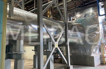 洗衣粉生产专用生物质热风炉投入运行