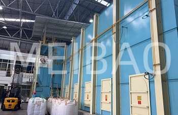 洗衣粉生产专用生物质热风炉投入运行