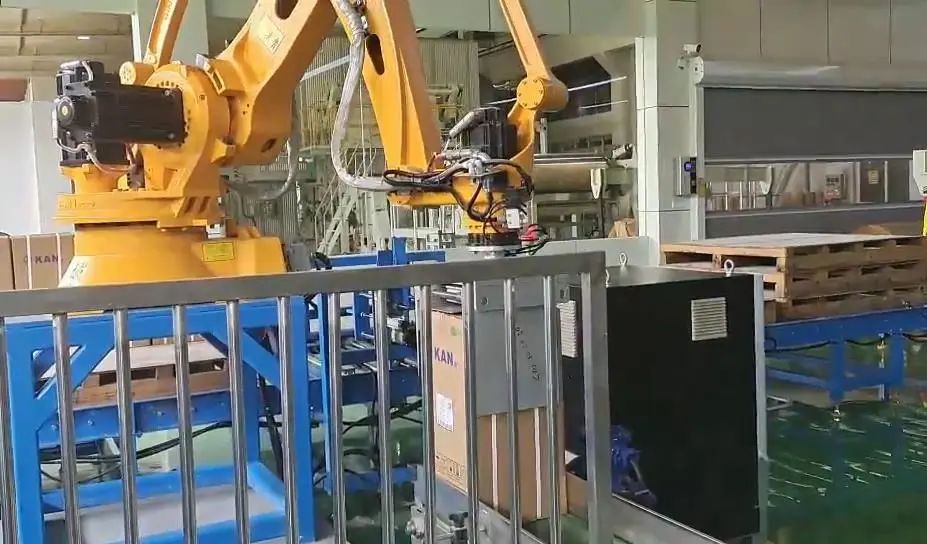  威尼斯wns8885556机器人智能包装线成功迈入电气用纸生产行业领域