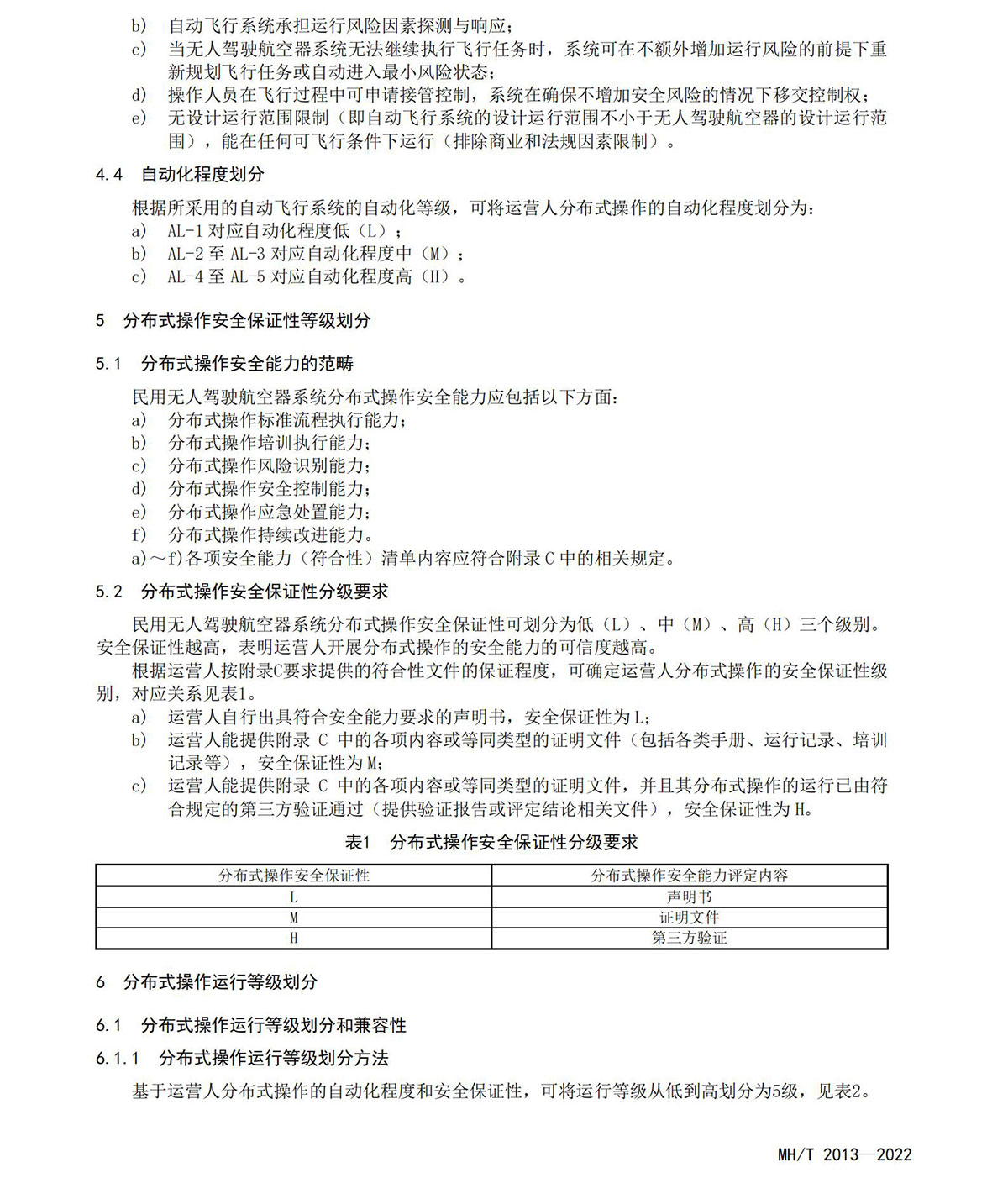 【民航规章】民用无人驾驶航空器系统分布式操作运行等级划分