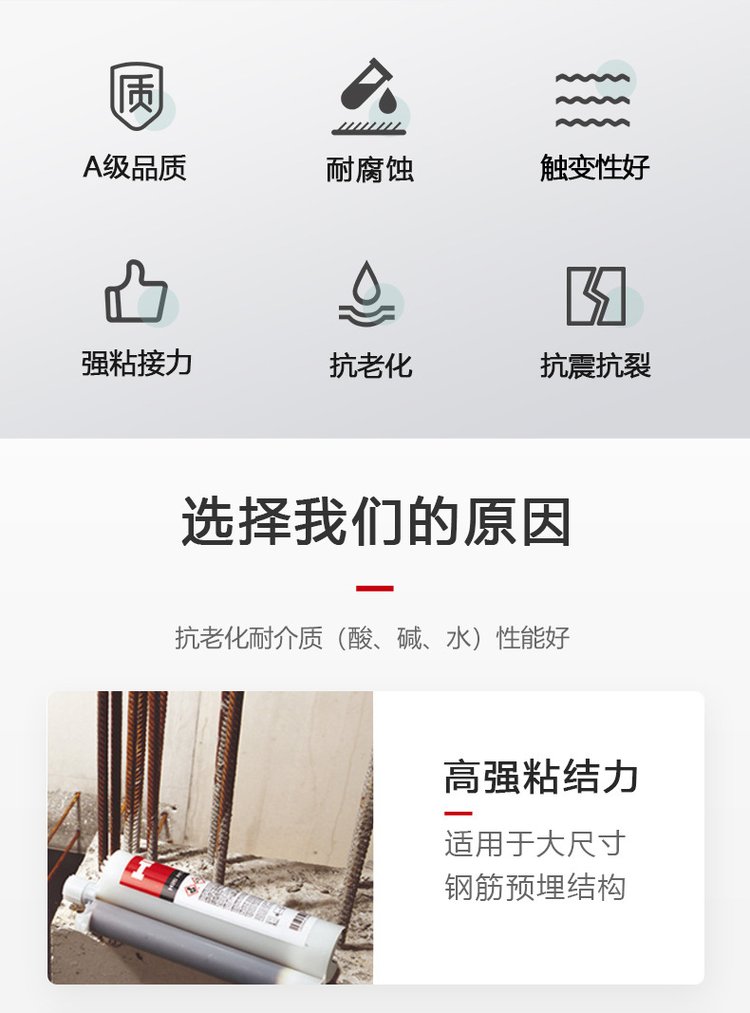 喜利得RE-10 進口植筋膠喜利得錨固劑 工程結構膠建筑加固混凝土鋼筋錨固劑