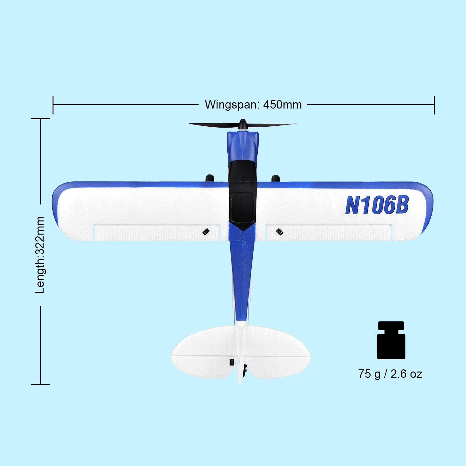 TOP RC HOBBY 450MM MINI CUB