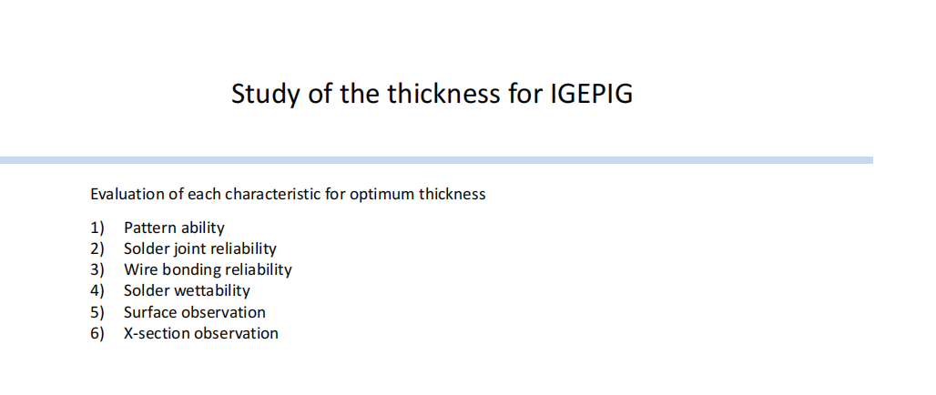 Eagle Driver IGEPIG Plating process