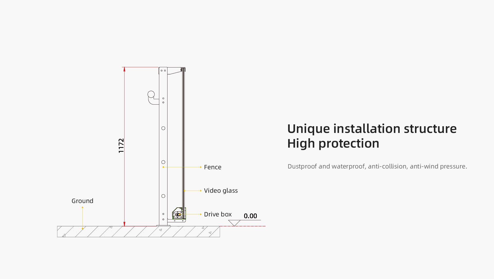 Video glass guardrail