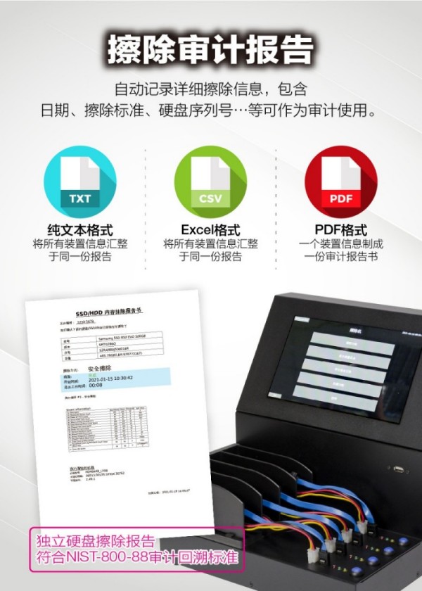 UGT系列SAS SATA数据抹除擦除机