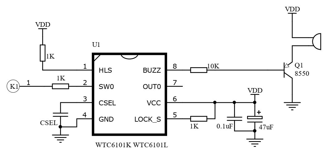 WTC6101K/WTC6101L 双通道触摸感应芯片