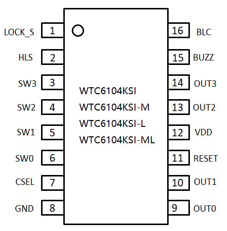 WTC6104KSI/WTC6104KSI-M四通道触摸感应芯片