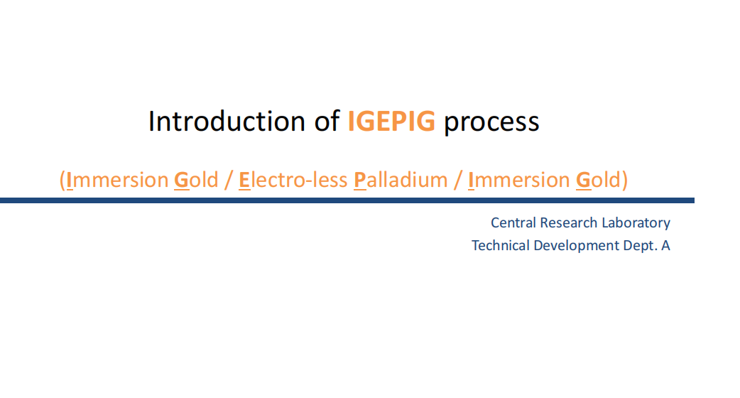 Eagle Driver IGEPIG Plating process