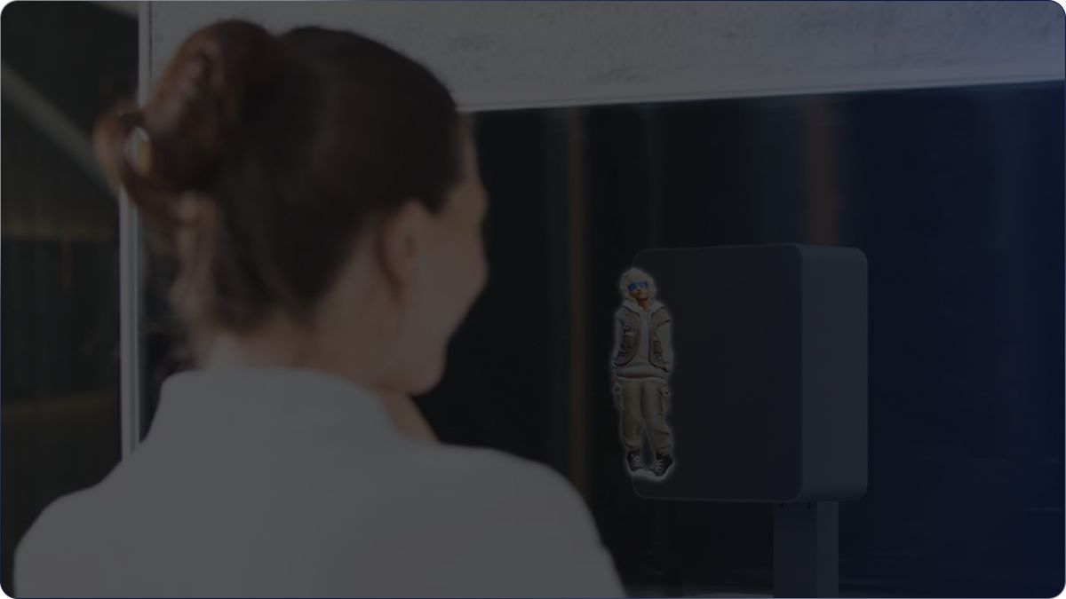 Medium-free holographic digital human display interactive terminal