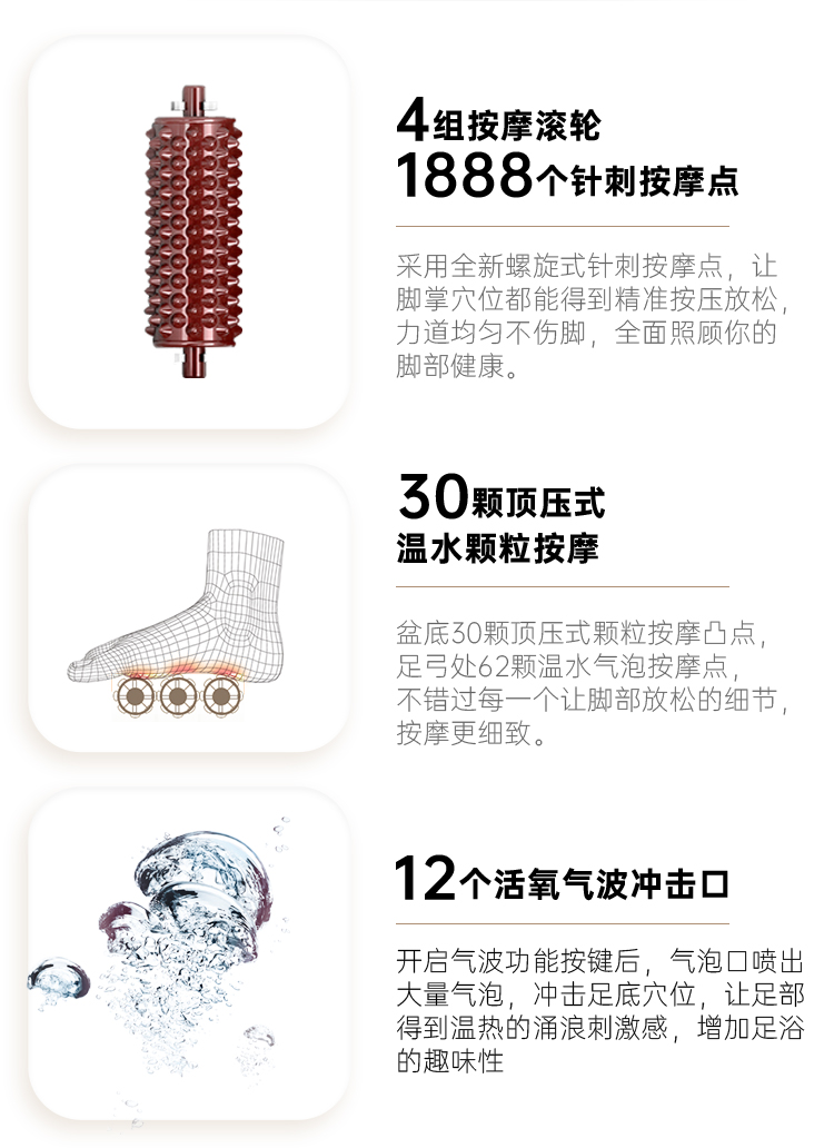 泰昌泡脚桶养生足浴盆全自动电动加热家用按摩神器恒温洗脚盆小腿