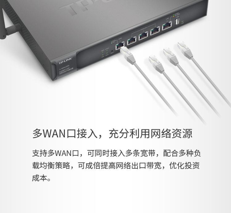 TP-LINK 1200M 5G双频无线企业级路由器 wifi穿墙/VPN/千兆端口/AC管理 TL-WVR1200G