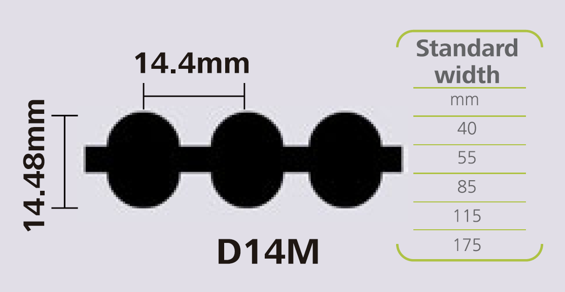STEIGENTECH 特殊齿形橡胶同步带 D14M