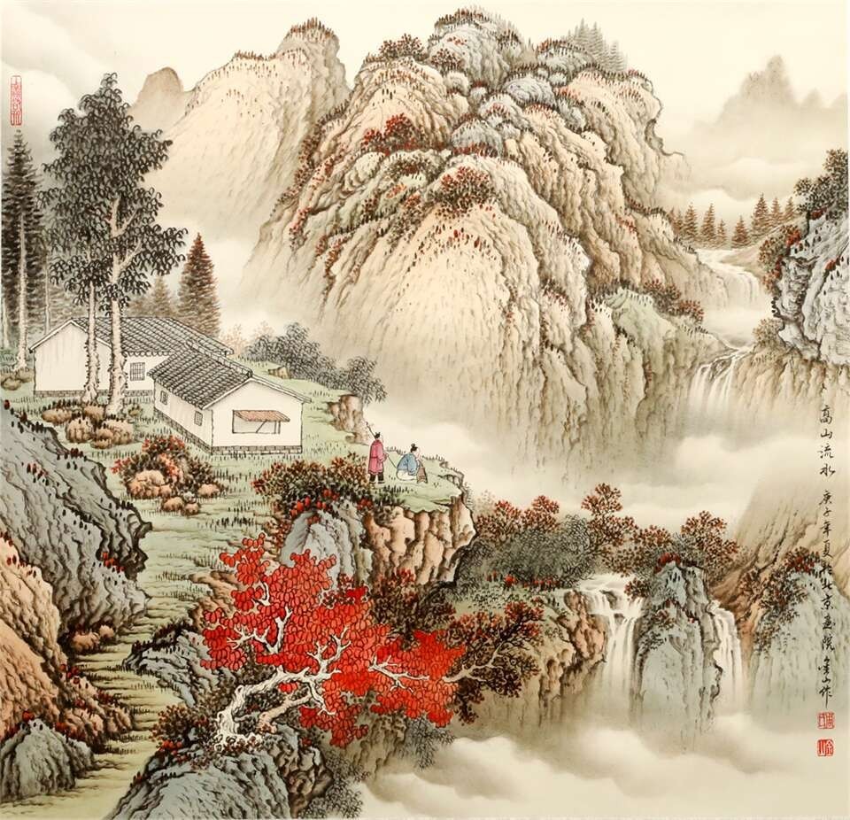 周金山古典山水作品