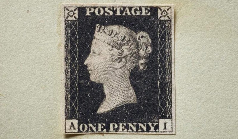 史上首枚邮票“黑便士”伦敦上拍