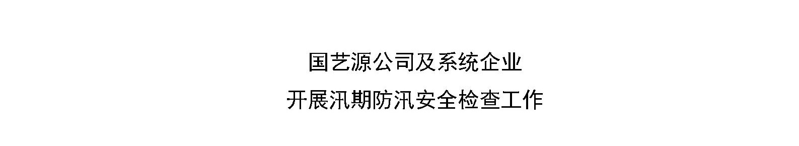 国艺源公司及系统企业 开展汛期防汛安全检查工作