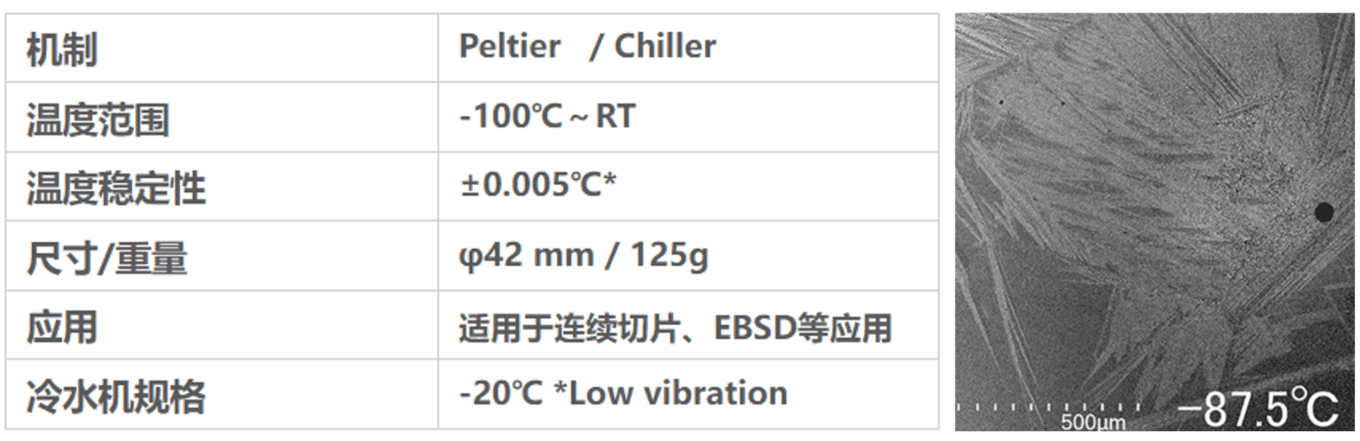 电子式制冷SEM/FIB专用冷台