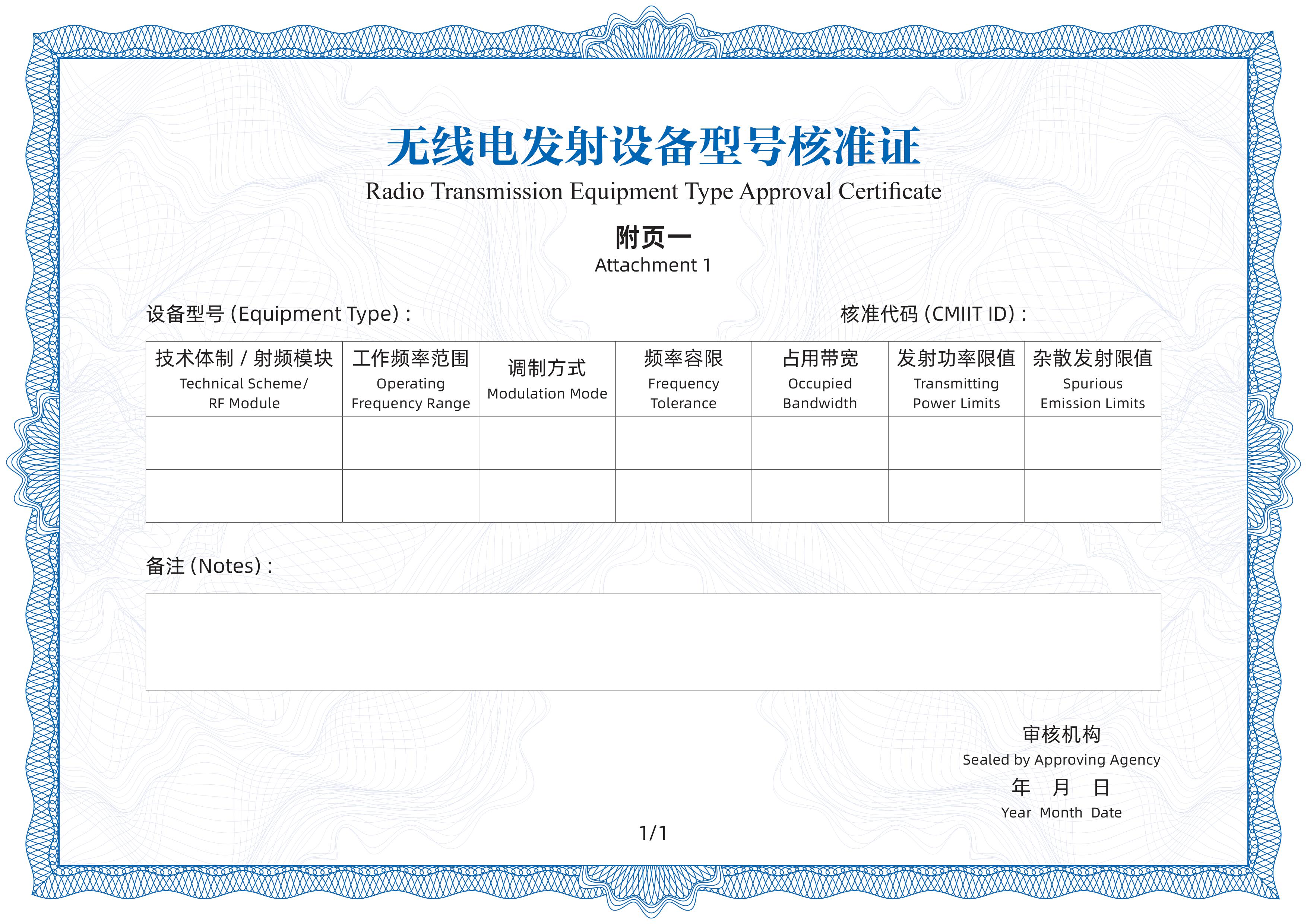 工业和信息化部办公厅关于修订发布无线电发射设备型号核准证书样式和代码编码规则