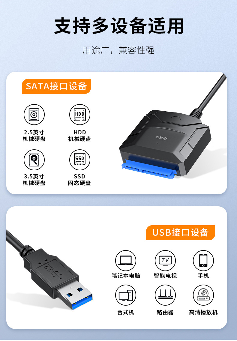 【Z377】晶华USB转SATA硬盘易驱线