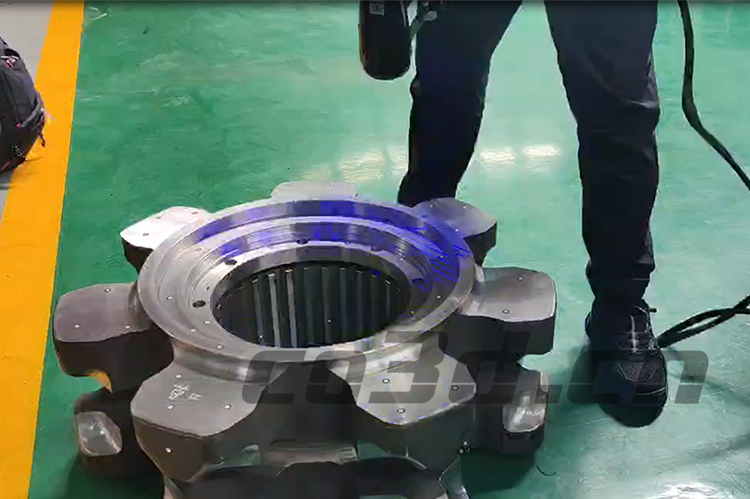 3D inspection of coal mining machine components