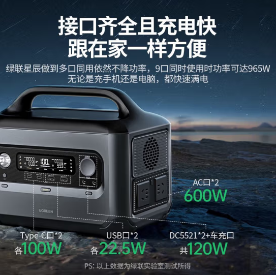 绿联15316 智能户外电源 600W