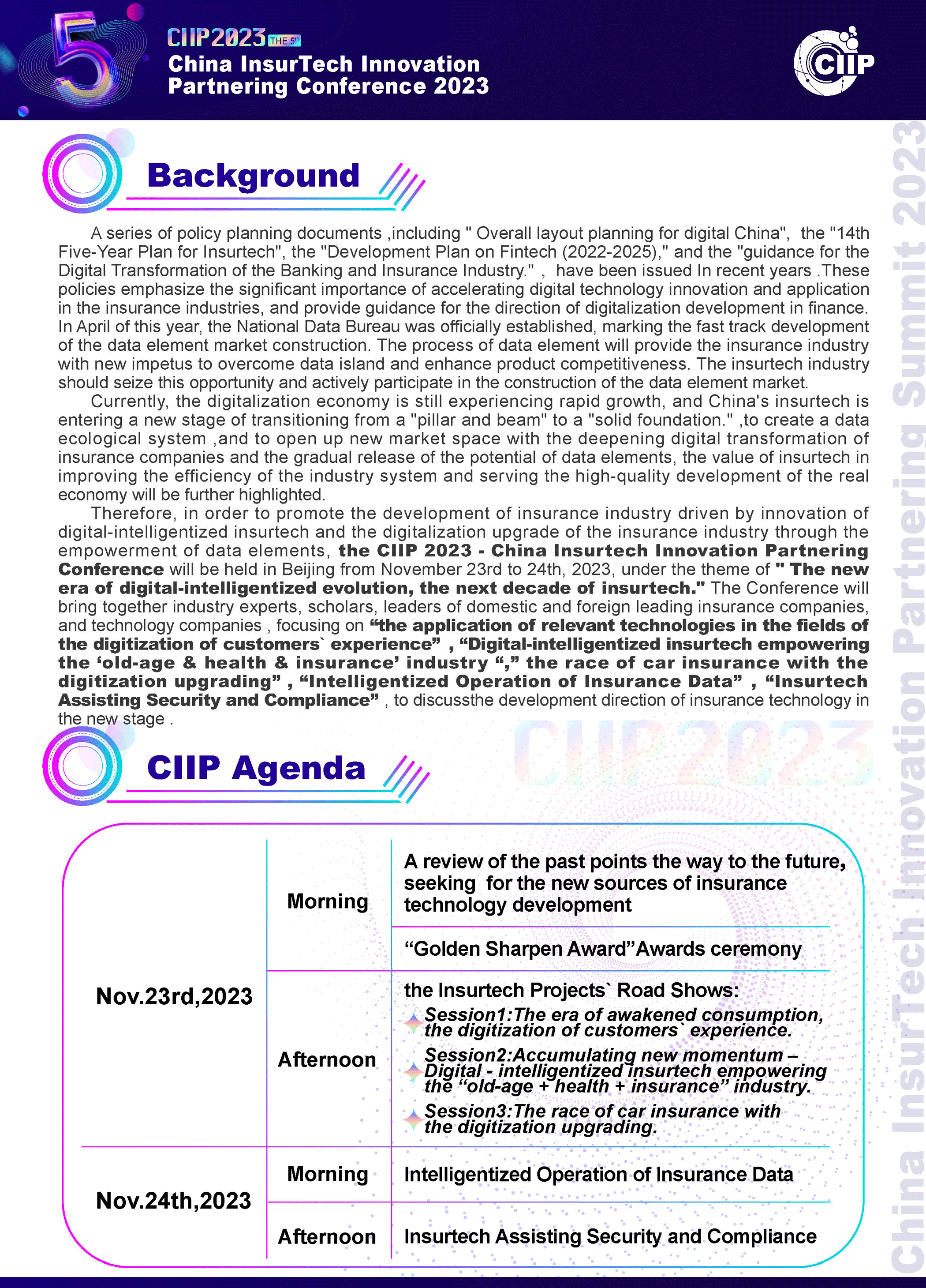 the CIIP 2023-China Insurtech Innovation Partnering Conference