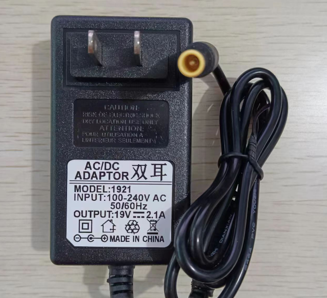 双耳19V2.1A墙插 6.0针 电源适配器