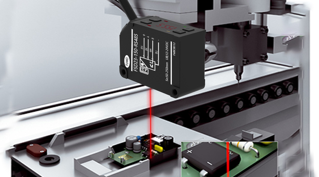 High-precision laser displacement sensor for non-contact measurement at the micron level