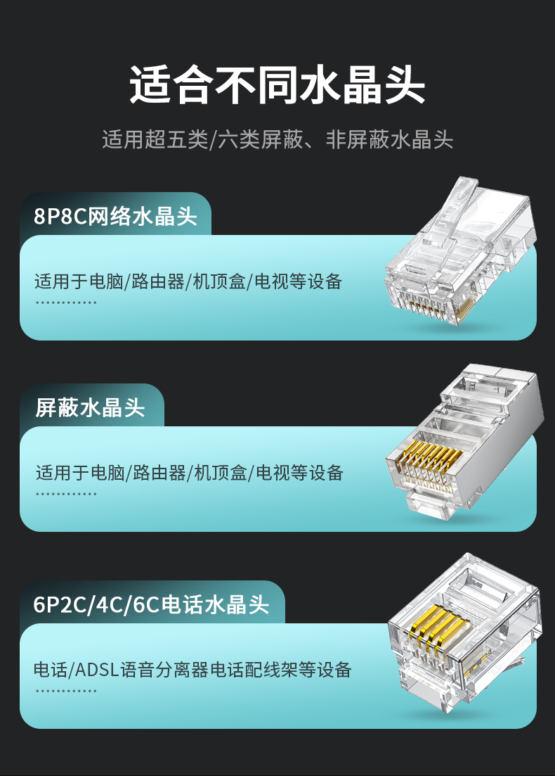 【P705三用】晶华三用网钳  电话线/网线（双色模防滑手柄）