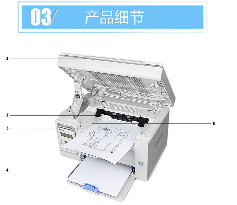 奔图M6535NW黑白激光三合一多功能一体机 带加密