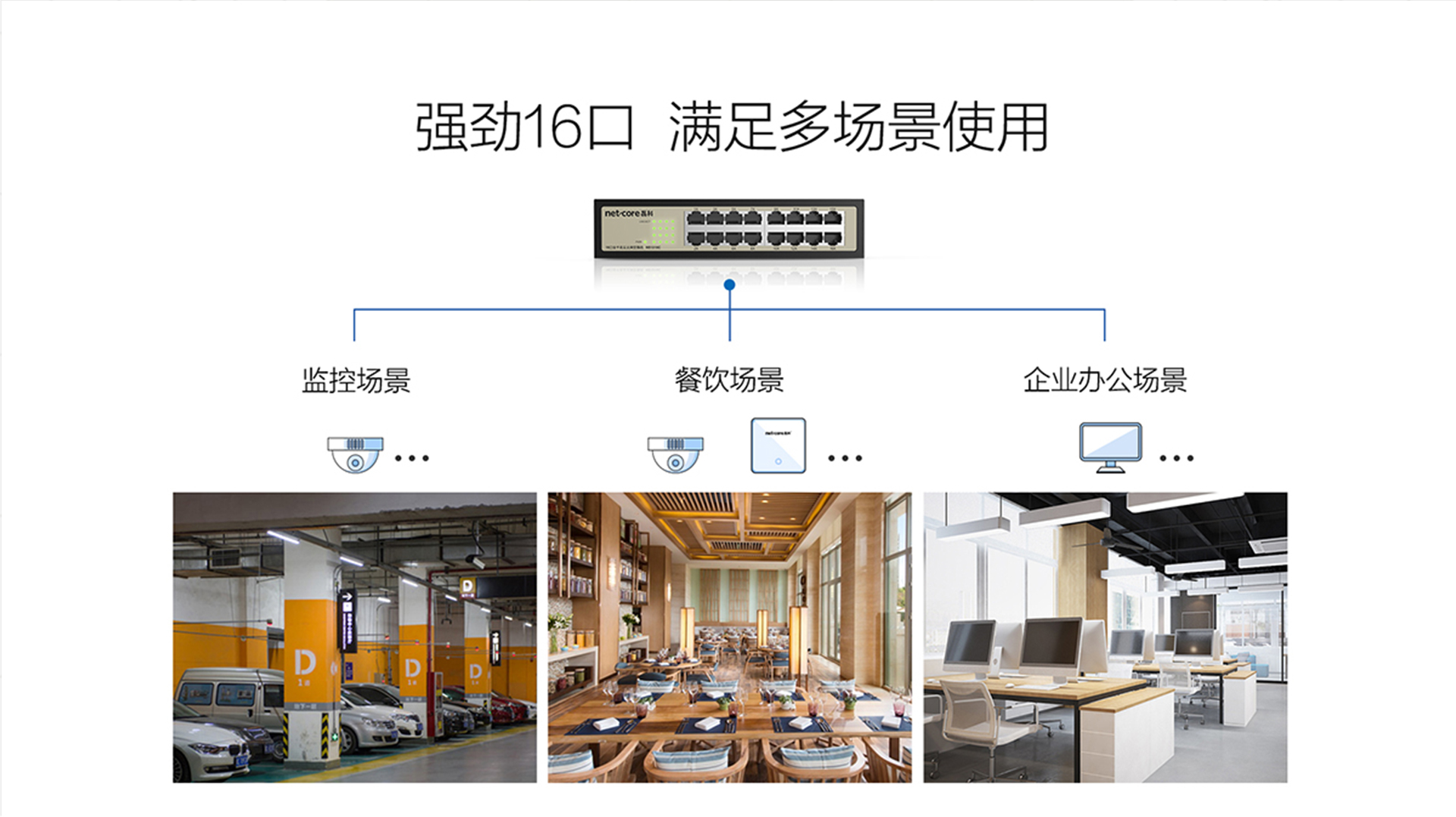 磊科NS1016C 钢壳16口百兆桌面式交换机