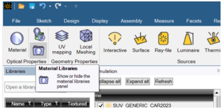 Speos material library 材料庫提升仿真效率