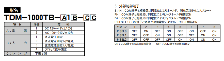 TOYOKEIKI东洋计器TDM-1000TB数字面板表