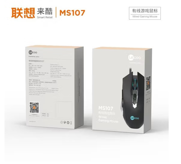 联想来酷MS107USB电竞鼠标有线