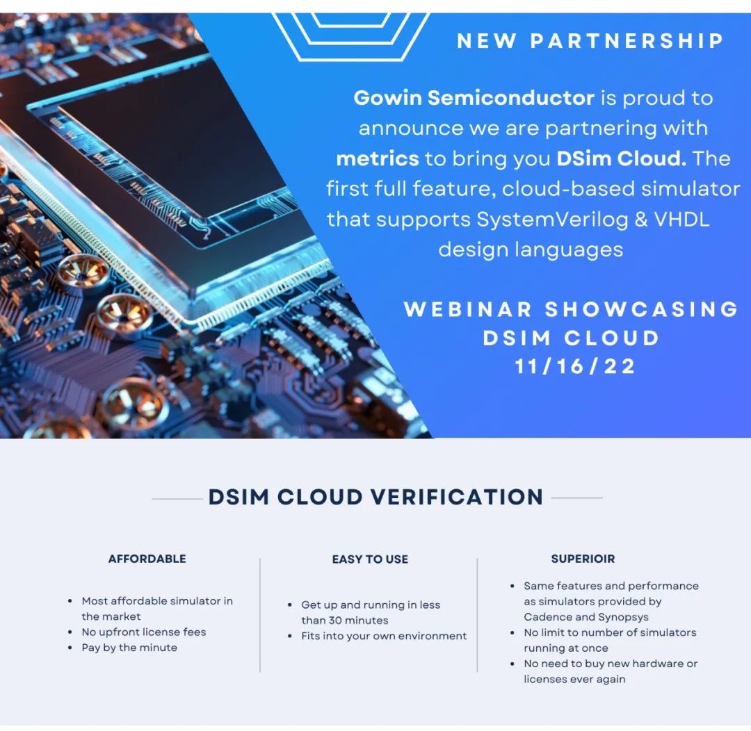 千亿平台半导体将引入DSim Cloud作为千亿平台半导体FPGA的EDA解决方案