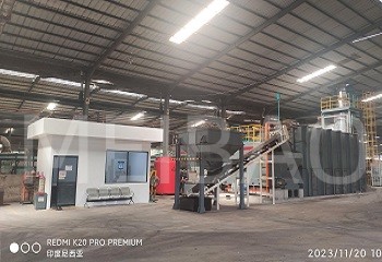 橡胶烘干生物质热风炉投入运行