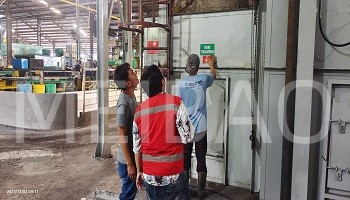 橡胶烘干生物质热风炉投入运行