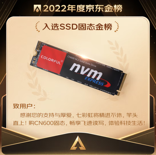 七彩虹CN600 NVME 512G固态