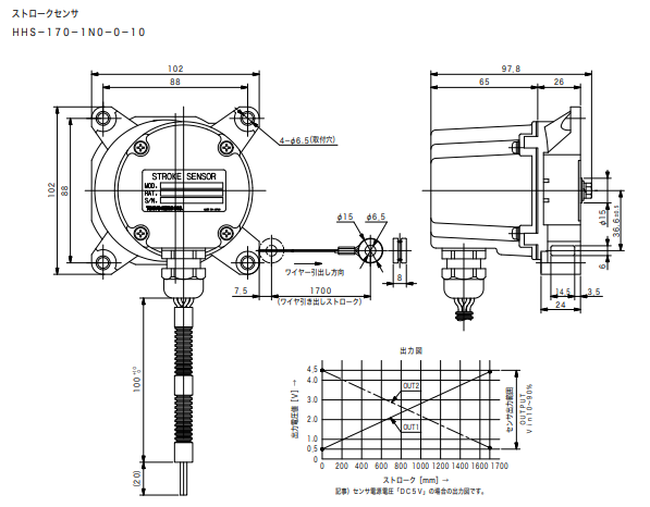 TOKYOKEIKI东京计器行程传感器HHS-170