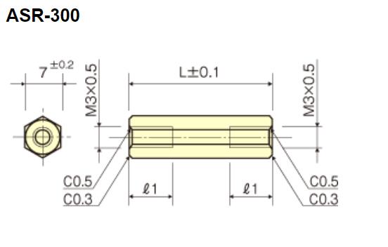 双内螺纹陶瓷垫片ASR-304广杉计器HIROSUGI