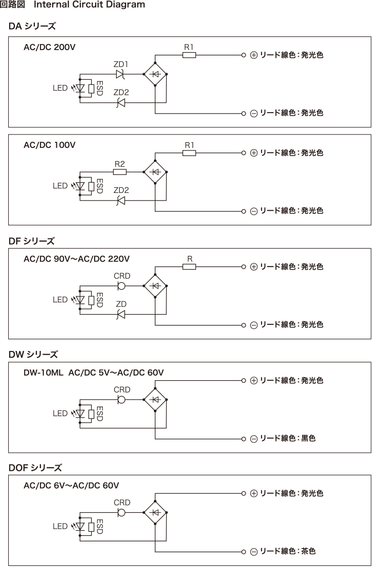 SAKAZUME坂詰护眼LED指示灯DA-8FL