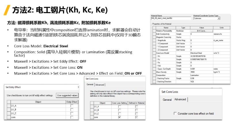 Ansys Maxwell中鐵芯損耗計算方法總結(jié)-Part1