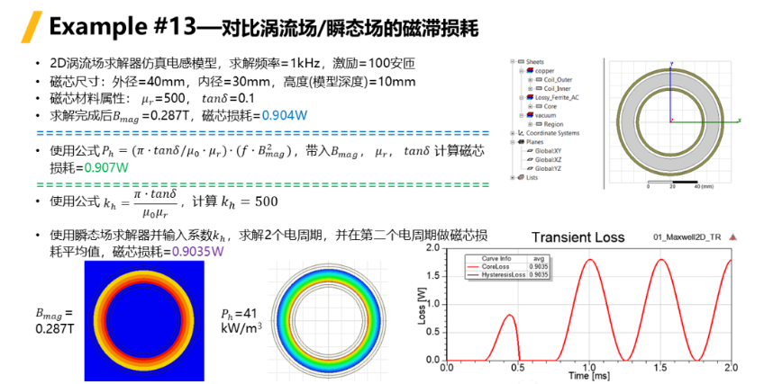 Ansys Maxwell中鐵芯損耗計(jì)算方法總結(jié)-Part4