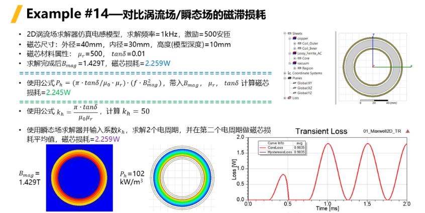 Ansys Maxwell中鐵芯損耗計(jì)算方法總結(jié)-Part4