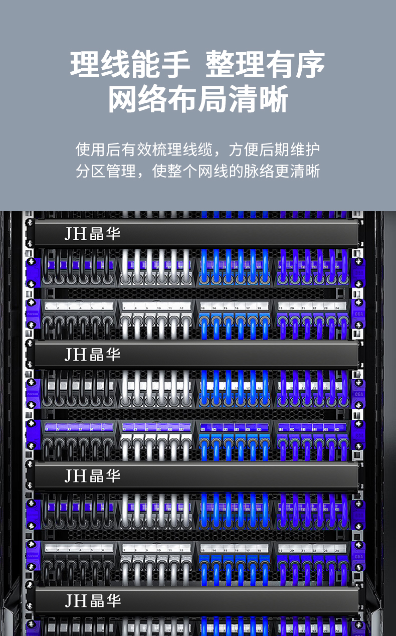 【P940】晶华理线架24口（12档双排24口）