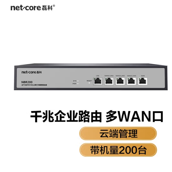 磊科 NBR200千兆企业路由器 多WAN口  带机量200