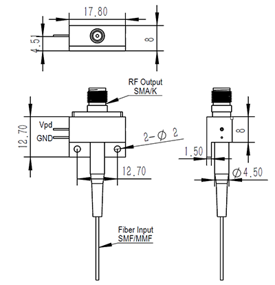 Photodetector up to 70GHz