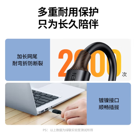 绿联US373-USB3.0公对公数据线