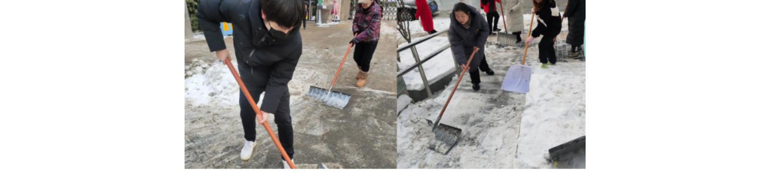 国艺源本部党员职工凝心聚力 扫雪铲冰保障居民出行