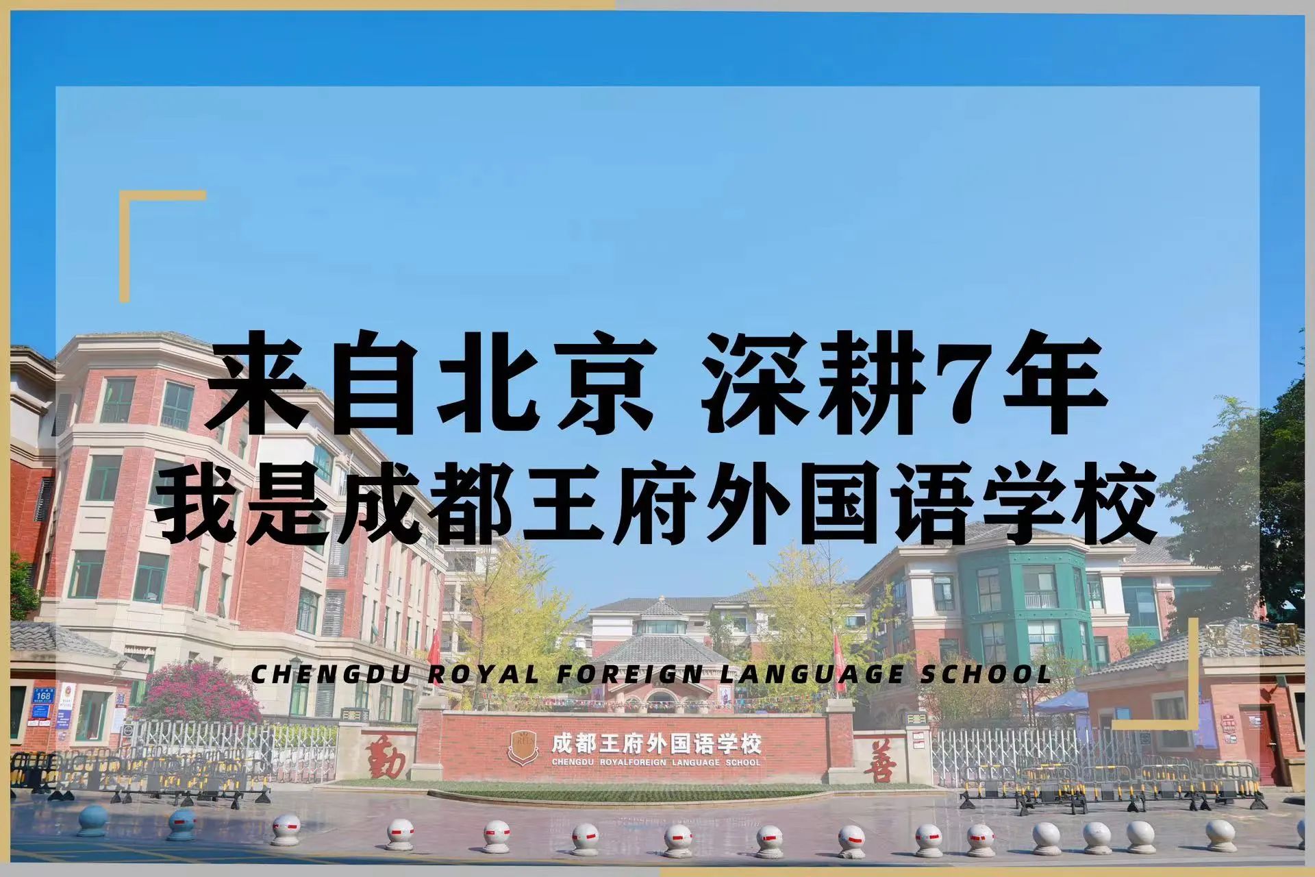 来自北京，深耕7年，我是成都王府外国语学校