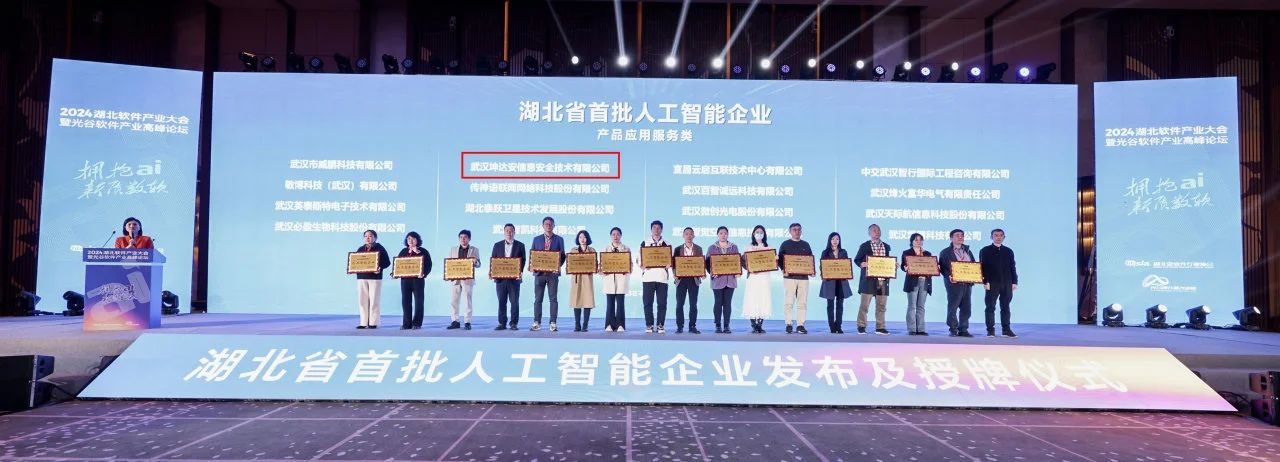 拥抱AI 新质数软丨我司荣获2024湖北省首批人工智能企业殊荣